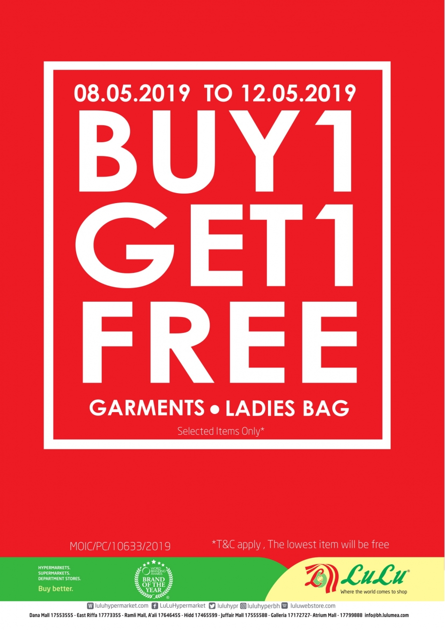 Lulu Hypermarket Buy 1 Get 1 Free Offers