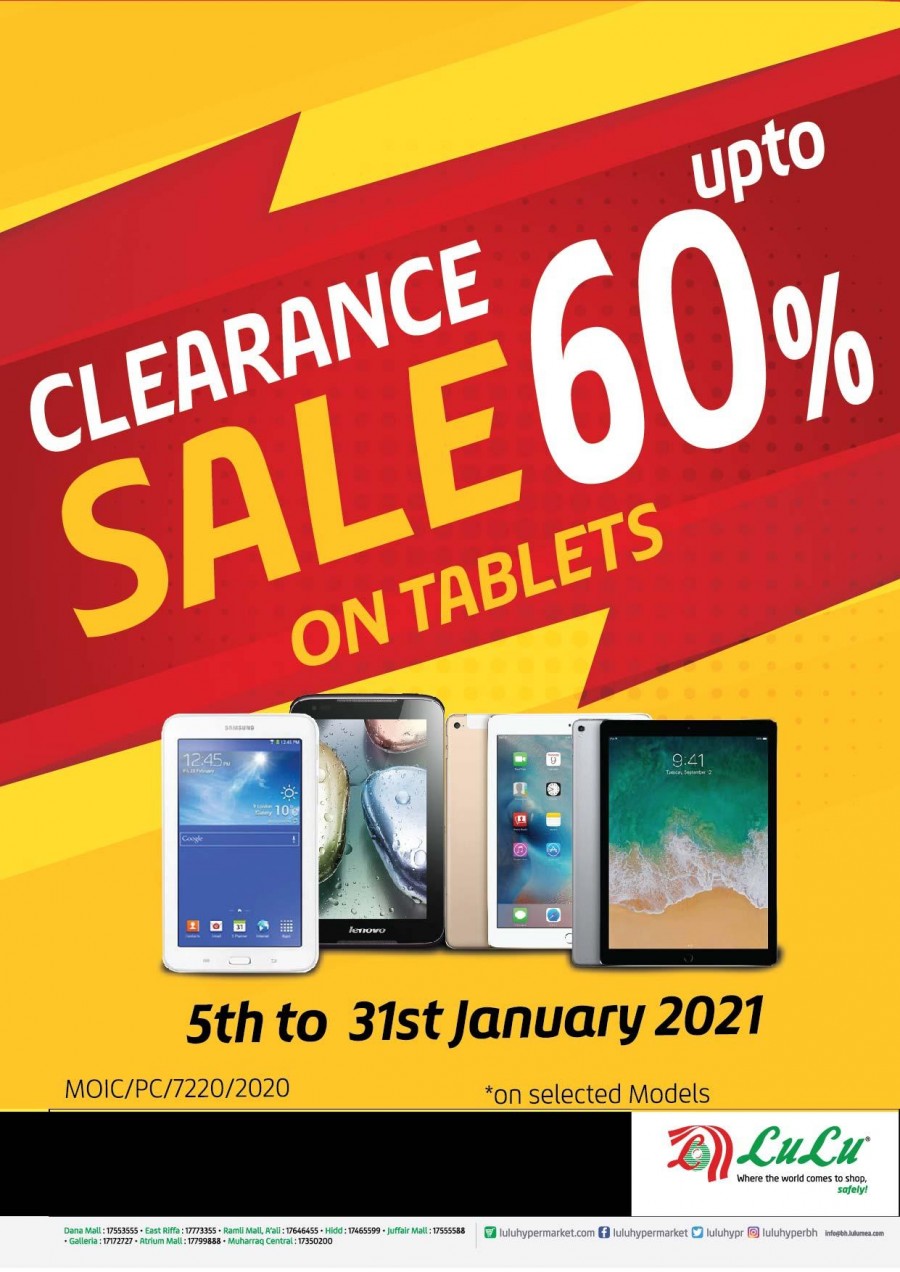 Lulu Tablets Clearance Sale