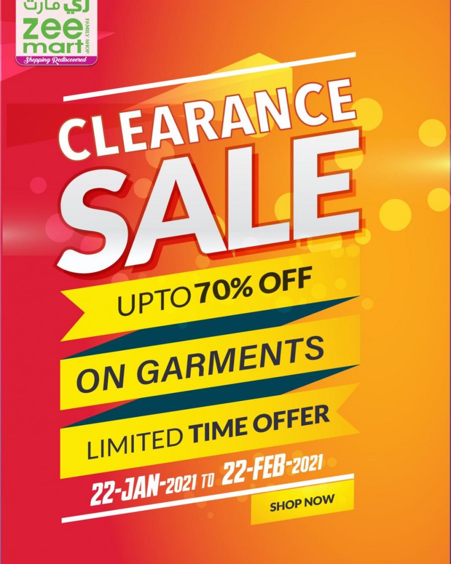 Shop clearance sale