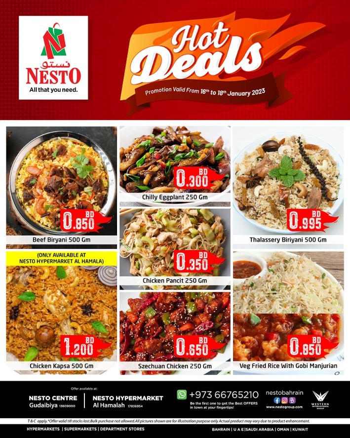 Hot Deals 16-18 January