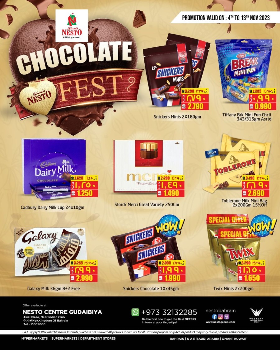 Nesto Centre Gudaibiya Chocolate Fest Flyer | Bahrain Offers