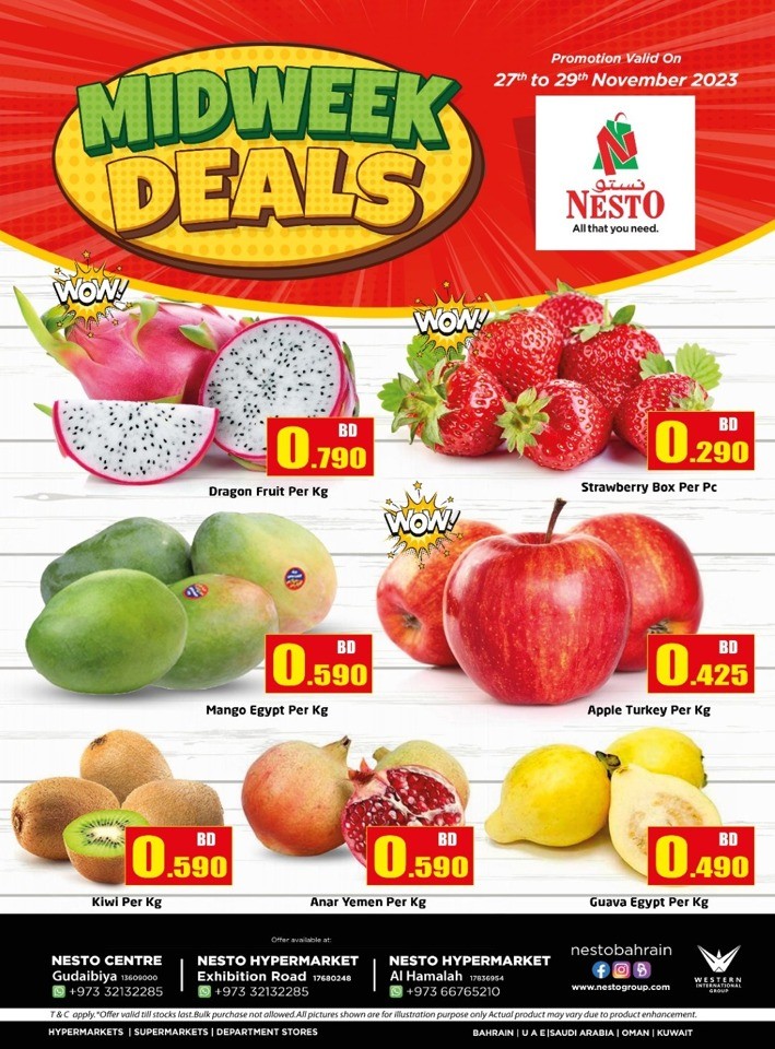 Midweek Deals 27-29 November 2023