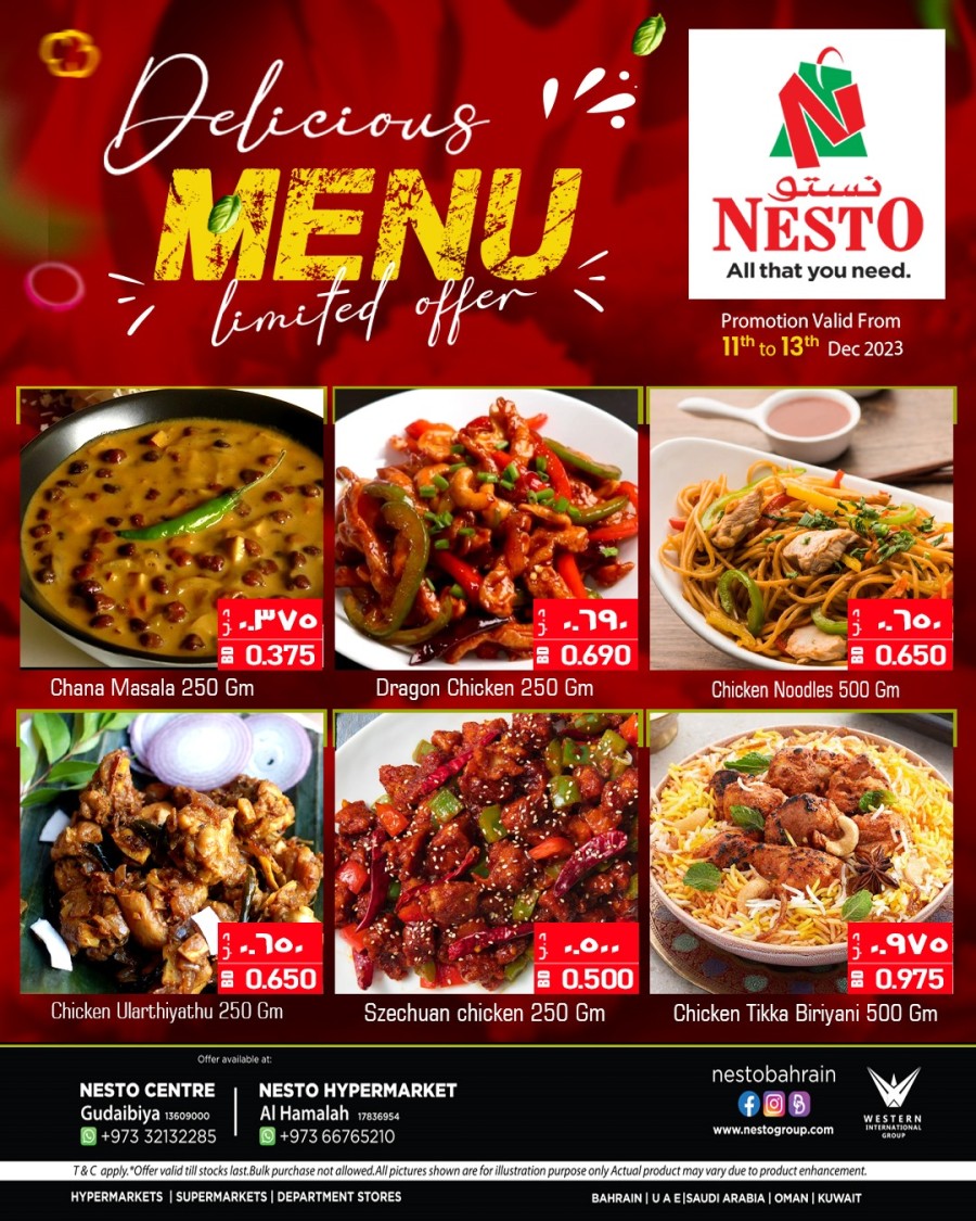 Nesto Delicious Menu Offer