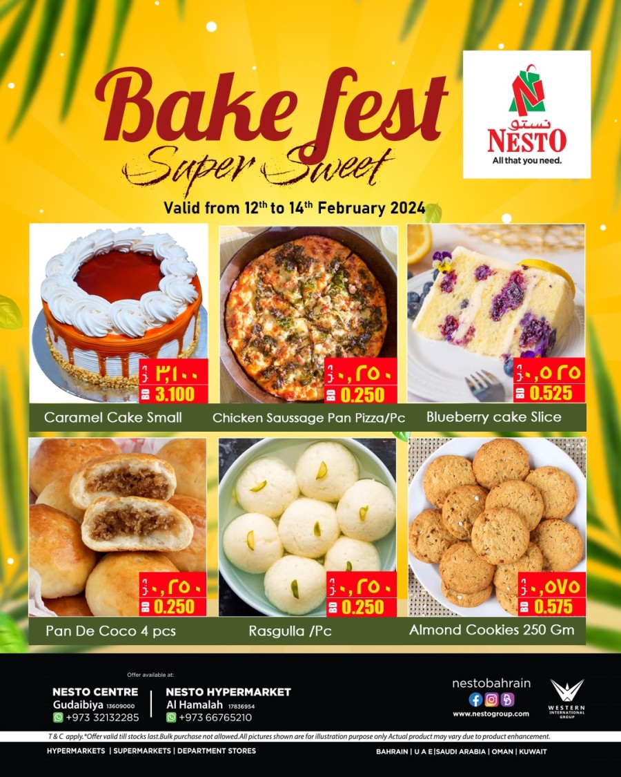 Nesto Bake Fest Promotion Flyer Bahrain Offers 2024